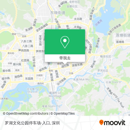 罗湖文化公园停车场-入口地图