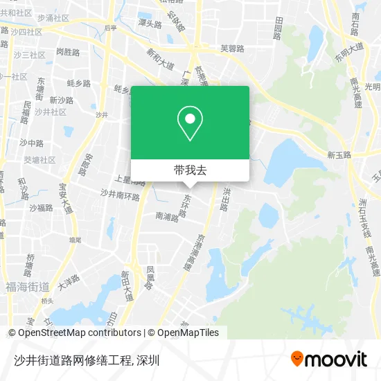 沙井街道路网修缮工程地图