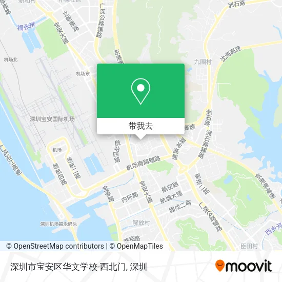 深圳市宝安区华文学校-西北门地图