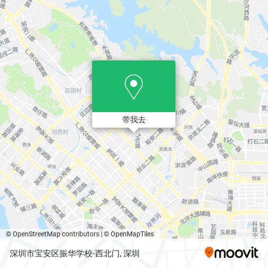 深圳市宝安区振华学校-西北门地图