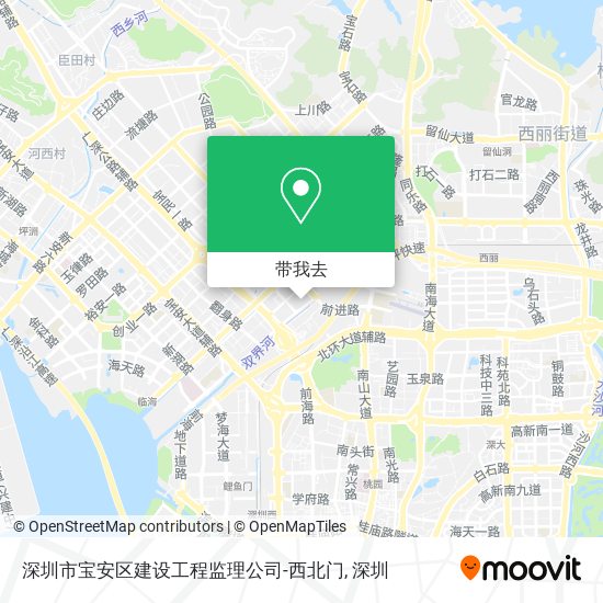 深圳市宝安区建设工程监理公司-西北门地图