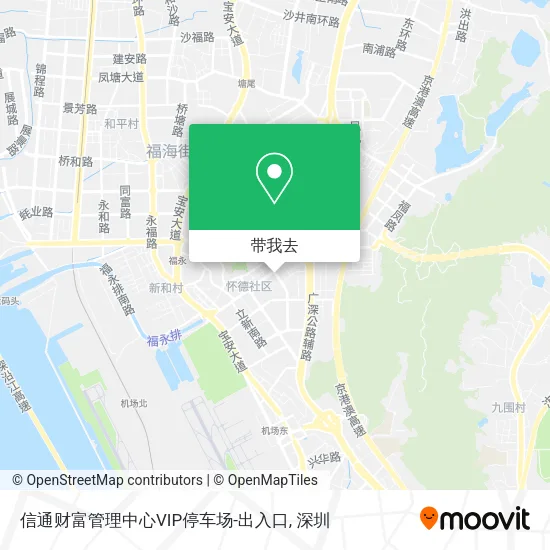 信通财富管理中心VIP停车场-出入口地图