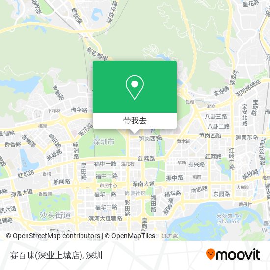 赛百味(深业上城店)地图