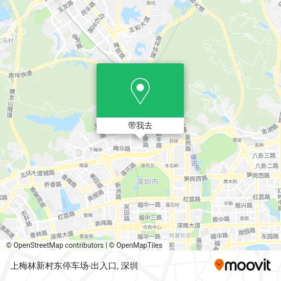 上梅林新村东停车场-出入口地图