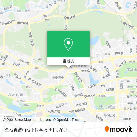 金地香蜜山地下停车场-出口地图