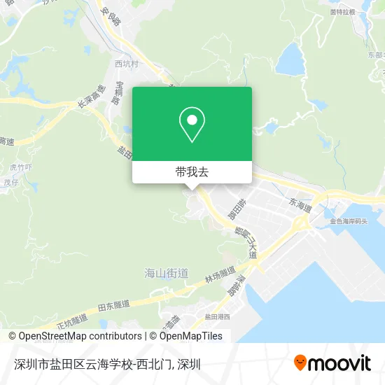 深圳市盐田区云海学校-西北门地图