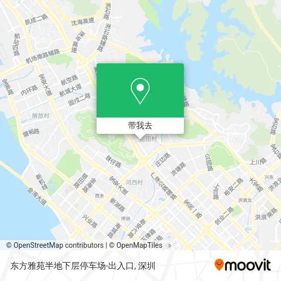 东方雅苑半地下层停车场-出入口地图