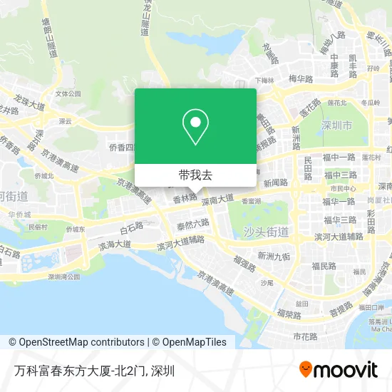 万科富春东方大厦-北2门地图