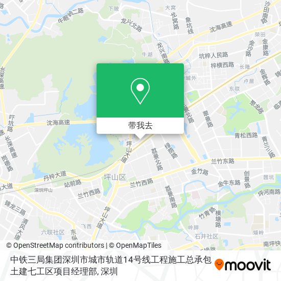 中铁三局集团深圳市城市轨道14号线工程施工总承包土建七工区项目经理部地图