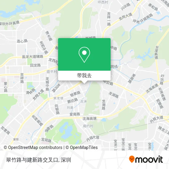 翠竹路与建新路交叉口地图