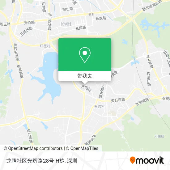 龙腾社区光辉路28号-H栋地图