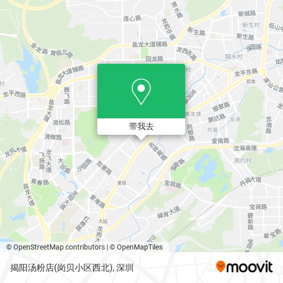 揭阳汤粉店(岗贝小区西北)地图