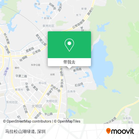 马拉松山湖绿道地图