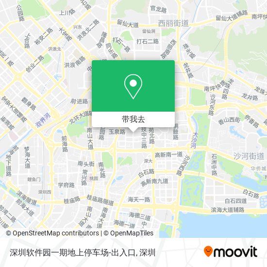 深圳软件园一期地上停车场-出入口地图