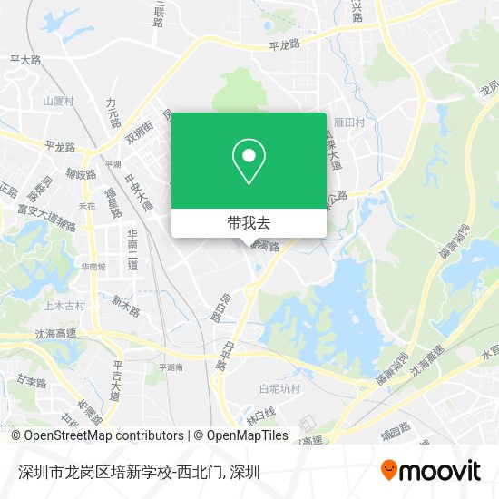 深圳市龙岗区培新学校-西北门地图