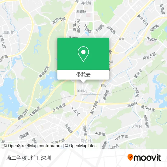 坳二学校-北门地图