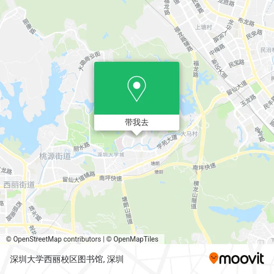 深圳大学西丽校区图书馆地图