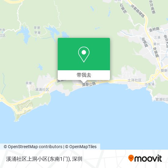 溪涌社区上洞小区(东南1门)地图