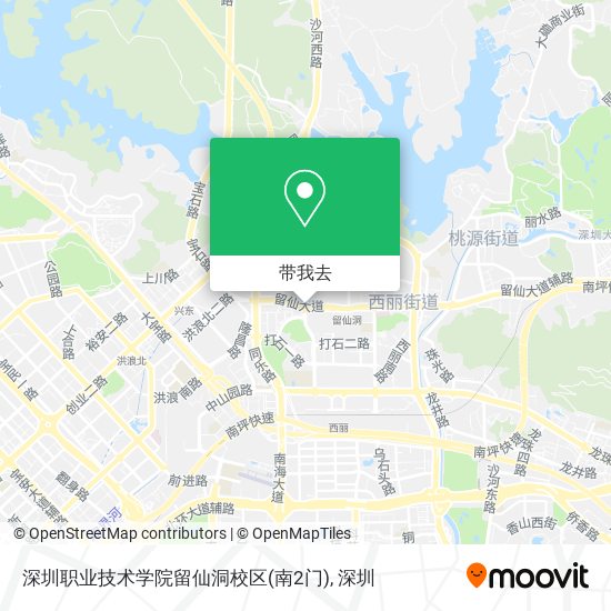 深圳职业技术学院留仙洞校区(南2门)地图