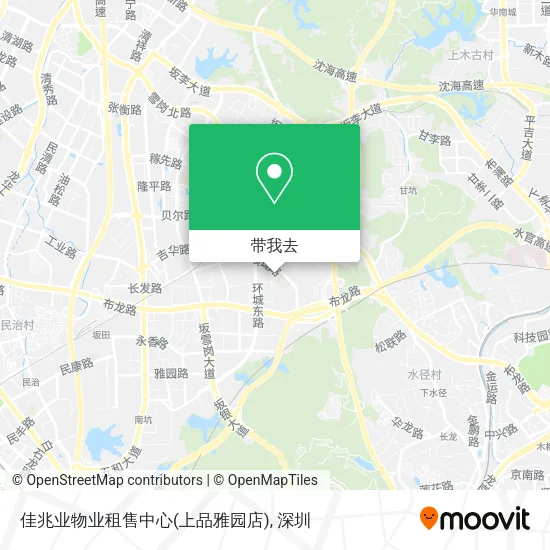 佳兆业物业租售中心(上品雅园店)地图