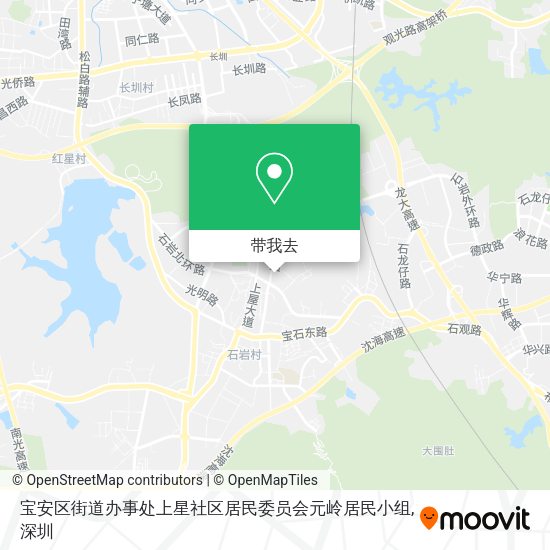 宝安区街道办事处上星社区居民委员会元岭居民小组地图