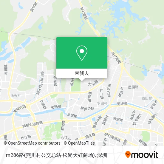 m286路(燕川村公交总站-松岗天虹商场)地图