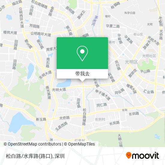 松白路/水库路(路口)地图