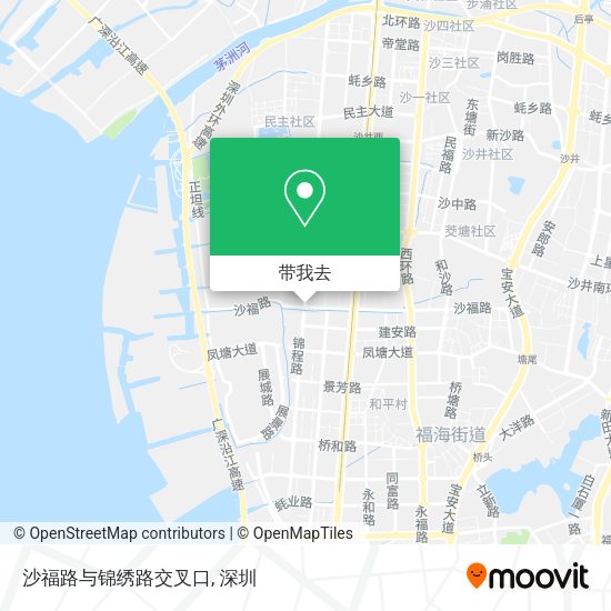 沙福路与锦绣路交叉口地图