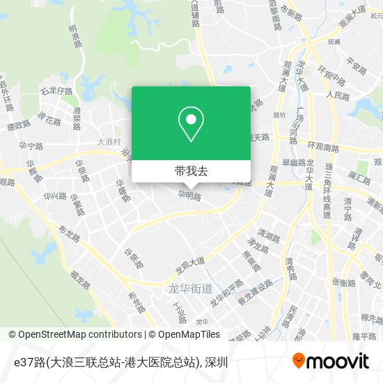 e37路(大浪三联总站-港大医院总站)地图