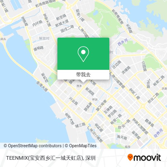TEENMIX(宝安西乡汇一城天虹店)地图