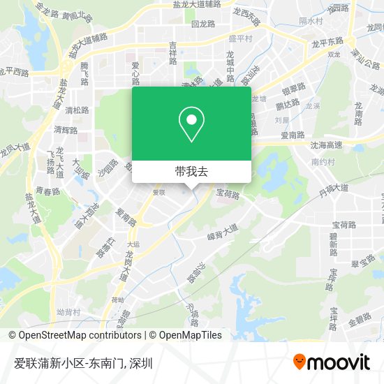 爱联蒲新小区-东南门地图