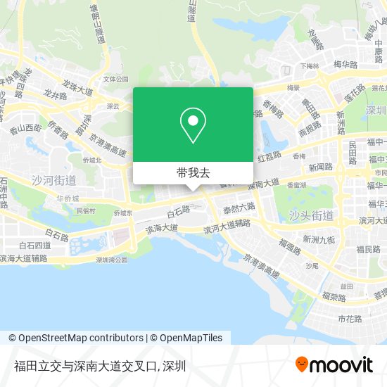 福田立交与深南大道交叉口地图