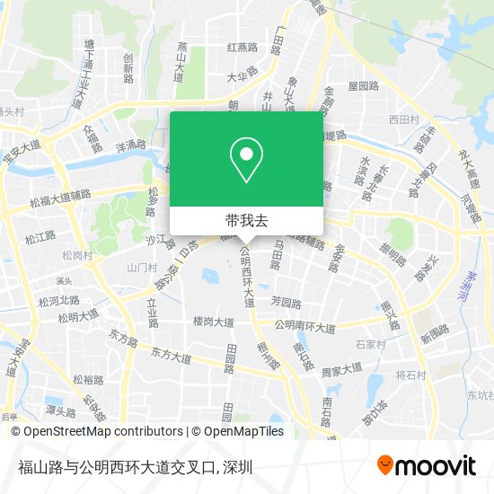 福山路与公明西环大道交叉口地图