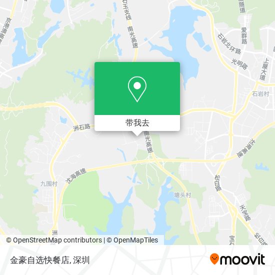 金豪自选快餐店地图
