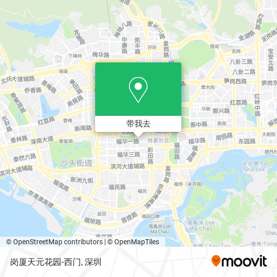 岗厦天元花园-西门地图