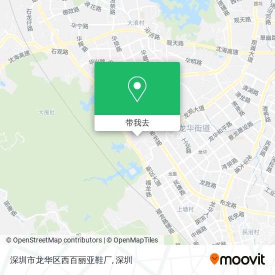 深圳市龙华区西百丽亚鞋厂地图