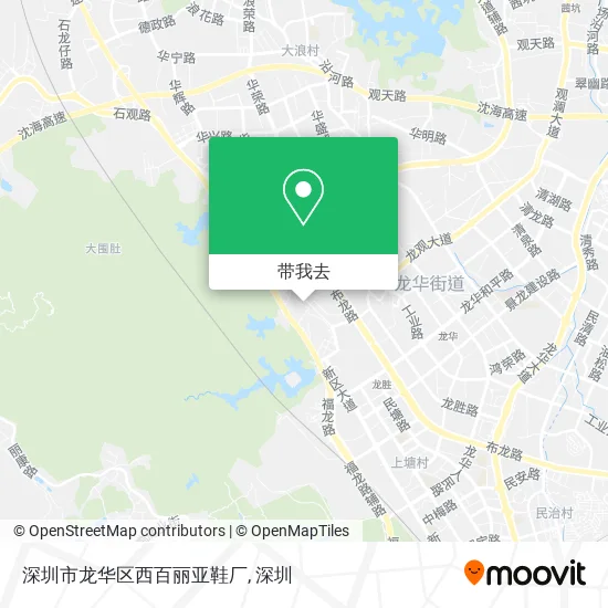 深圳市龙华区西百丽亚鞋厂地图