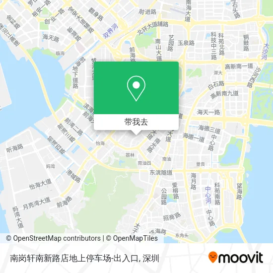 南岗轩南新路店地上停车场-出入口地图