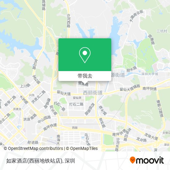 如家酒店(西丽地铁站店)地图