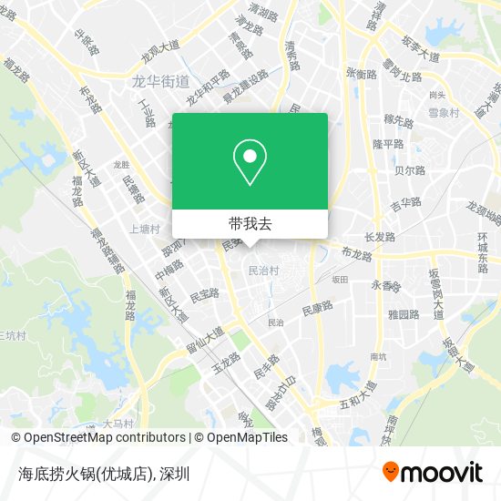 海底捞火锅(优城店)地图