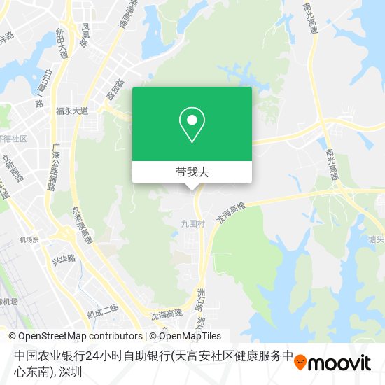 中国农业银行24小时自助银行(天富安社区健康服务中心东南)地图