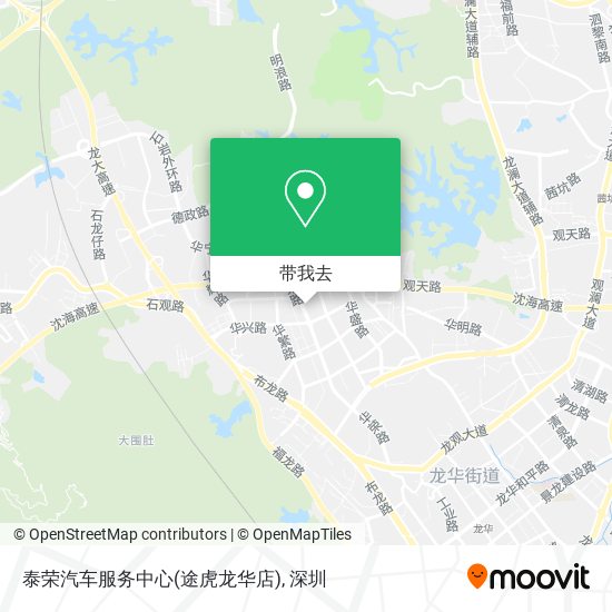 泰荣汽车服务中心(途虎龙华店)地图