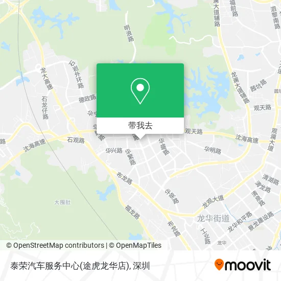 泰荣汽车服务中心(途虎龙华店)地图