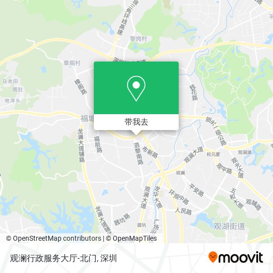观澜行政服务大厅-北门地图