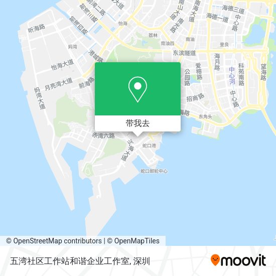 五湾社区工作站和谐企业工作室地图