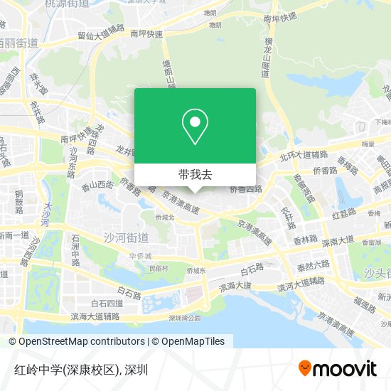 红岭中学(深康校区)地图