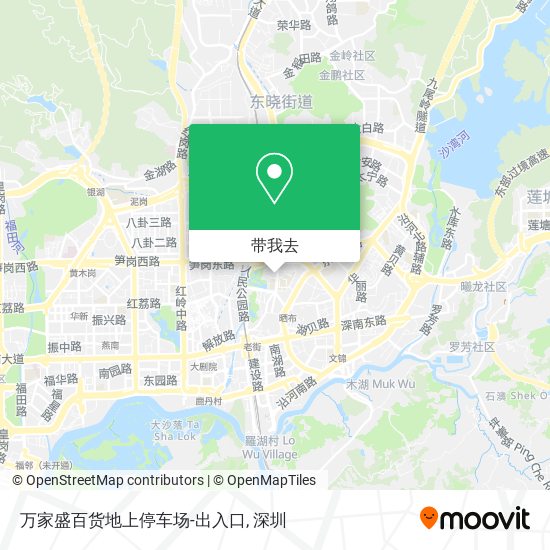 万家盛百货地上停车场-出入口地图