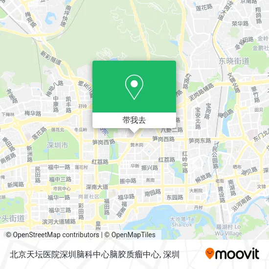 北京天坛医院深圳脑科中心脑胶质瘤中心地图