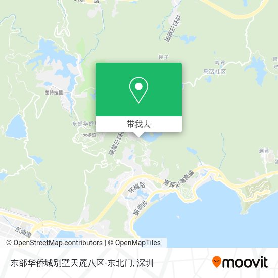 东部华侨城别墅天麓八区-东北门地图