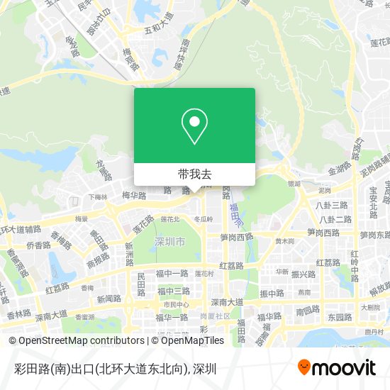 彩田路(南)出口(北环大道东北向)地图